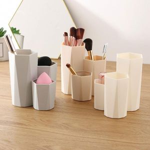 Makeup Brushes Lattices Cosmetic Make-Up Brush Storage Box Make Up Tools Pen Rack Table Organakeup Borstemakeup