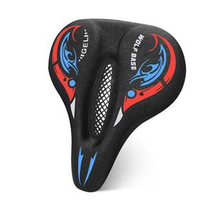 Saddles Wide Bike Gel Gel acolchoado Saddle de bicicleta 24*28,5 cm Confortável capa de assento de ciclismo de esponja macia MTB Cushion 0131