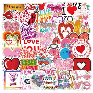 50 Stück Liebesaufkleber „I Love You“, Graffiti-Aufkleber für DIY Gepäck, Laptop, Skateboard, Motorrad, Fahrrad, Aufkleber W-267
