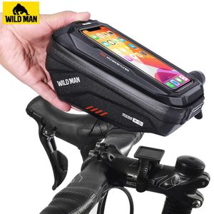 Panniers S Waterproof Bicycle Holder Case New Cycling Motocycle Mount 6.9in Mobiltelefonstativ Bag Styret MTB Bike Accessories 0201