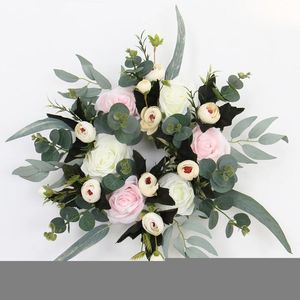 Decorative Flowers & Wreaths 30/88CM Garland Flower Row DIY Wall Arrangement Silk Peony Rose Artificial Decoration Wedding Arch Background