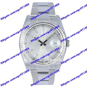 Högkvalitativ klocka 2813 Automatisk mekanisk klocka 36mm Silver Dial 116234 Women's Watch 316L rostfritt stål Rem Sapphire Glass Fashion Business Men's Watches