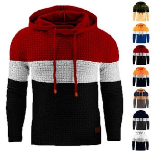 Erkek Hoodies Sonbahar ve Kış Erkekler İnce Kapşonlu Sweatshirt Jacquard Sweater Uzun Kollu Hoodie Sıcak Sweatshirt Coat 4xl