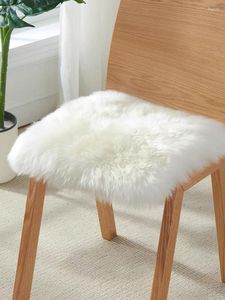 Pillow Real Wool Lamb 45x45cm Sheepskin For Seat Chair Living Room Decor Warming Your Home 2023 Winter