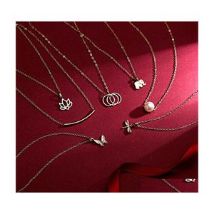 Colares pendentes S￩rie de animais da moda Colar de p￩rola Hummingbird J￳ias Acess￳rias de j￳ias NCE BEAM Girl 1 4gm y2 Drop Deliver Dhgwo