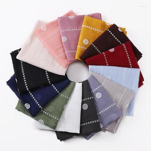 Ethnische Kleidung Herbst Winter Viskose Baumwollschal Polk Punkt gedruckt Long Schal weiche Frauen Kopftuch Muslim Hijab Frau Foulard Echarpe