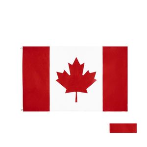 Banner Flags Canada Canadian Flag 3x5 fot 2x3 Tryckta livliga f￤rger M￤ssing GROMMETS KVALITET POLYESTER 3X5ft 90x150cm 60x90 cm Maple OTCCJ