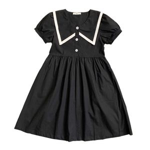 Girl's es 6 To 16 Years Teen Kids Preppy New Girls Summer Dress Children Clothing Button Clothes Cotton Cute Patchwork #6190 0131