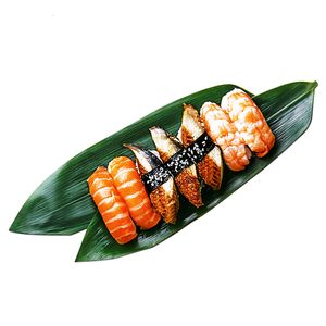 Utensili per sushi Bambù giapponese Foglia verde Stuoie Pagaie per riso Cucina Accessori fai da te Utensili per sushi Tappetino per accessori bento 230201