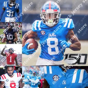 Jerseys de futebol Ole Miss Rebels Jersey de futebol Casey Kelly Snoop Conner Henry Parrish Jr Jonathan Mingo Braylon Sanders Jahcour Pearson