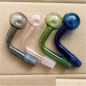 Tubi per fumatori Bruciatore a olio in vetro spesso 14 mm Ciotola per tabacco 30 mm Sfera grande Colorf Adattatore per bong ad acqua Pyrex Dab Rig Percolatore Ciotole Transp Dh7Ur