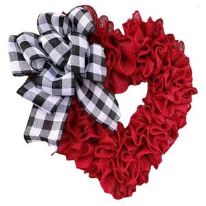 Decorative Flowers Wreath Heart Door Day Valentine S Wedding Hanging Shaped Decorations Ladies Christmas Gifts Ideas Front Garland Ornament