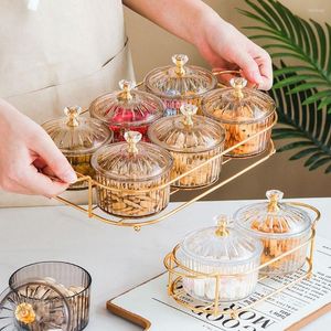 Teller Luxus Mit Deckel Schüssel Runde Gitter Lagerung Dessert Glas Getrocknete Obst Teller Salat Teller Snack Gerichte