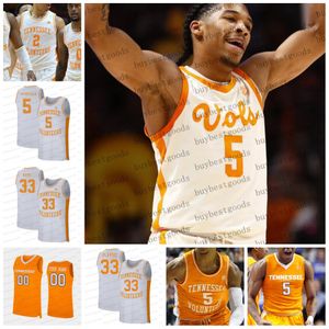 Niestandardowe koszulki koszykarskie wolontariuszy Tennessee Bernard King 22 Ernie Grunfeld 2 Grant Williams 3 Candace Parker 5 Admiral Schofield 14 Koszulka Dale Ellis Stitched