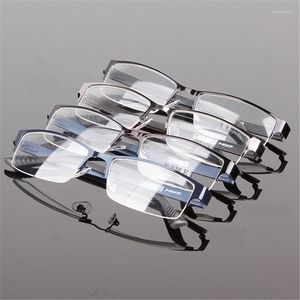 Montature per occhiali da sole Montatura in metallo da uomo Lenti trasparenti Occhiali da vista a mezza montatura Occhiali da vista 3 colori