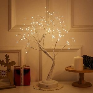 Night Lights LED Birch Tree Light 8 Modes Fairy Lamp USB/Battery Operated Home Bedroom Wedding Party Christmas Decorative