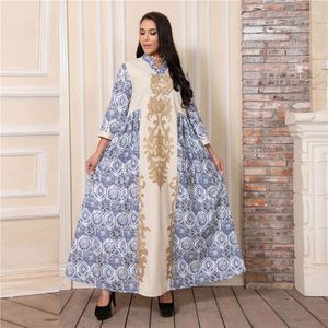 Abbigliamento etnico Vestidos Longo Ramadan Dubai Abaya Turchia Islam Pakistan Paillettes musulmane Ricamo Abito lungo per le donne Kaftan Robe Arabe