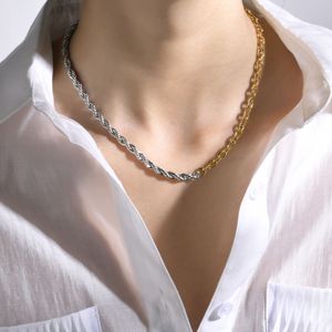 Colar de corrente de chifre de lotes de aço inoxidável de aço inoxidável colar de cor de prata dourada combinando colares para mulheres homens presentes de moda 5mm 18 polegadas