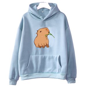 Kvinnors jackor roliga capybara tryck hoodie kvinnormännen kawaii tecknad toppar tröja för flickor unisex mode harajuku grafiska huva tröjor 230131
