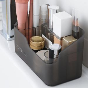 Pudełka do przechowywania plastikowe pudełko makijażu łazienka Organizator kosmetyczny makijaż biżuteria kase