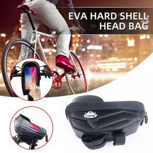 Panniers Waterproof Bicycle Handlebar Hard Shell Head MTB Cycling Touch Screen Mobile Phone Holder Bags Bike Accessories 0201