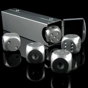 Ice Buckets And Coolers 5pcs Aluminum Whisky Dice Stones Cubes Bucket Reusable Chilling for Whiskey Wine Keep Your Drink Cold Longer 230201