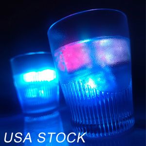 LED ICE Cubes Świecający impreza Blamb Flash Lightous Neon Wedding Festival Świąteczny Bar Dekoracja kieliszka wina Dekoracja nocnych lamp 960 paczka/partia