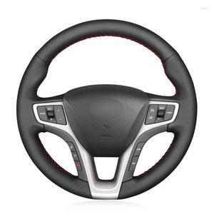 Steering Wheel Covers Hand-stitched Black Artificial Leather Car Cover For I40 2011 2012 2013 2014 2023 202