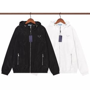 мужские уличные куртки PR куртка дизайнерская сумка стиль треугольный значок высокого класса мужская и женская куртка черный белый с свободным солнцезащитным кремом повседневная спортивная одежда