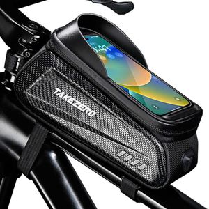 Panniers S Newboler Bike 2L Frame Front Tube Cycling Bicycle Waterproof Phone Case Holder 7.2Inches Pekskärm Bag Accessorie 0201