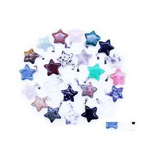 Pendant Necklaces Natural Stone Fashion Assorted Mixed Star Charms Pendants For Diy Jewelry Making Drop Delivery Dhynb