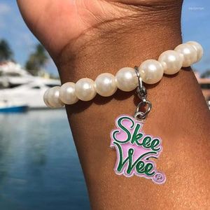 Strand Hand Made Sorority Skee Wee Charm Pearl Bracelets