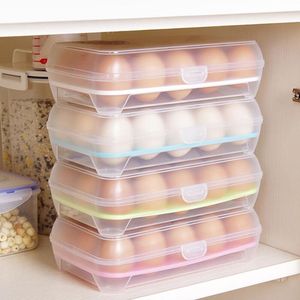 Storage Bottles 15 Blank Kitchen Refrigerator Eggs Box Holder Preservation Portable Plastic Home Storage1