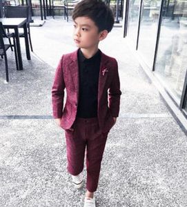 Suits Resmi Çocuk Partisi 2pc Erkek Giysileri Düğün için Resmi Takım Ev Elbise Boy Blazer Elbise Öğrenci Okul Töreni Kostümleri 230131