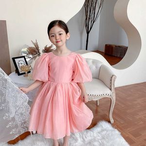 Girl's es Girls Princess Beautiful Baby Party Kids Summer Clothes Puff Sleeve Cotton Lining Children Elegant Dress #6235