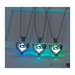 Pendant Necklaces Alloy Heart Mom Luminous Halloween Jewelry Necklace Women Fashion Simple 3 4Db Q2 Drop Delivery Pendants Dhll6