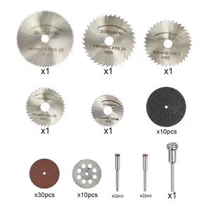 60-teiliges HSS-Mini-Kreissägeblatt-Set, Harz-Trennscheibe für Holz, Diamant-Metallsägeblatt, Elektrowerkzeuge für Dremel-Bohrer