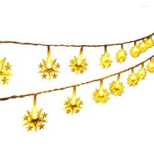 Strings Led Outdoor Solar Simulation Leaf Light Holiday Christmas Party Decoration Star Moon Fairy Garland String Lights