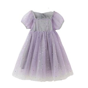 Garotas de meninas meninas adolescente adolescente retrô 2022 Verão crianças manga pufffy gayzy Princess Dress Super Fairy Children Clothing Mesh #6828 0131