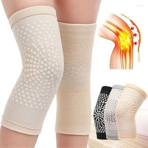 Kvinnors strumpor 2st självvärme Support Knee Pad Brace Warm For Arthritis Joint Pain Relief Injury Recovery Belt Massager Leg varmare