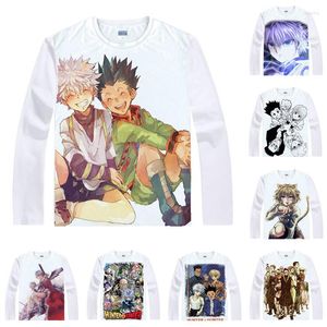 Erkekler Tişörtleri Coolprint Anime gömlek T-Shirts Çok Stil Uzun Kollu Gon Freecss Killua Zoldyck Cosplay Motiviler Kawaii