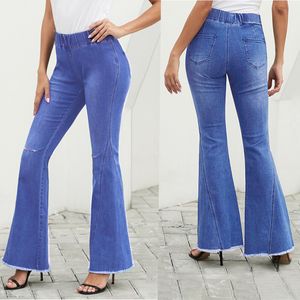 Baggy ripped jeans flared jeans A15