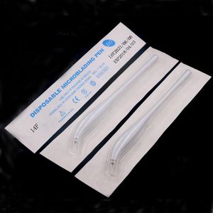 Tatueringsvapenpaket Partihandel 10st steriliserad engångsmikrobladande penna manuell ögonbryn Tebori Handverktyg till salu