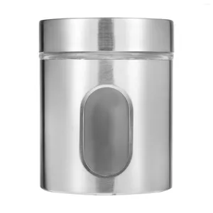 Storage Bottles Tea Jar Tin Container Stainless Steel Kitchen Canister Metal Containersflour Sugar Coffee Cookie Bean Leaf Can