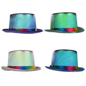 Berets Top Hat Magician Pork Pie Bowler Fancy Costume wykonał występ jazzowy