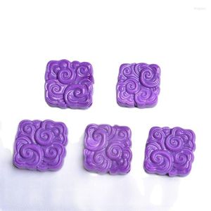 Pendant Necklaces Healing Gemstone Natural Purple Lepidolite Hand Carved Clouds Necklace Pendants Crystal For Jewelry Making Earrings