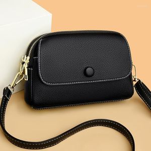 Evening Bags Vintage Handbags For Women Classic Simple Pure Color Small Pu Leather Flap Shoulder Bag 2023 Listing All Match Crossbody