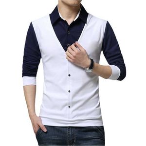 Herr t -shirts feers märke Autumn Mens Shirts Fashion 2022 Fake Wo Designer Clothing Cool -Hirt Men Long Sleeve Shirt Casual Man Y2302