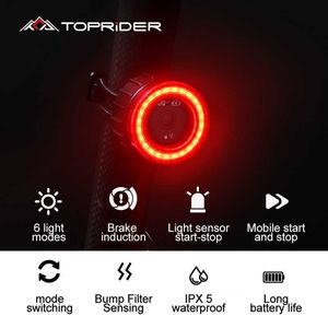 Lichter Smart Sensor Bremse Fahrrad Rücklicht Hohe Sichtbarkeit Fahrrad Rücklicht IPx6 Wasserdichte LED Lade Rücklichter für Nacht Radfahren 0202