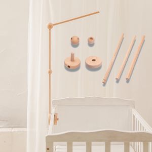 ガラガラの携帯電話7PCアセンブリブラケットSetinfant Crib Mobile Bed Bell Protection Born Baby Toys Wooden Accessories 230202